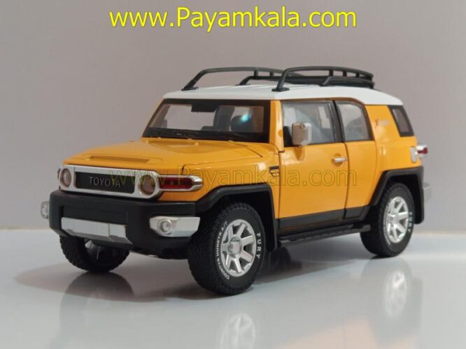 ماشین فلزی تویوتا اف جی کروز (TOYOTA FJ CRUISER) (CHEZHI 1:24) زرد