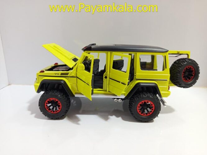 ماشین فلزی بنز جی کلاس دودزا (BENZ G-CLASS CHEZHI)(1:24)(CZ117AD) زرد