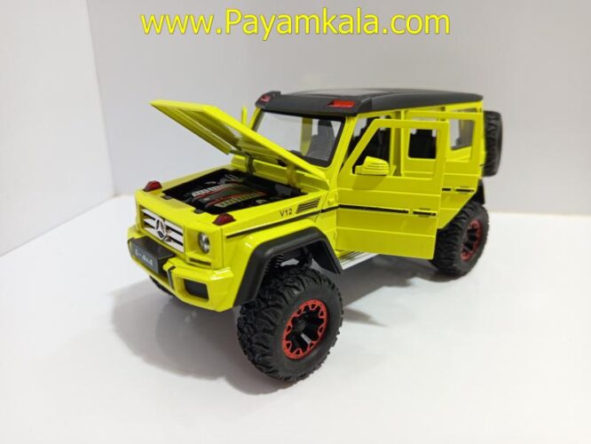 ماشین فلزی بنز جی کلاس دودزا (BENZ G-CLASS CHEZHI)(1:24)(CZ117AD) زرد