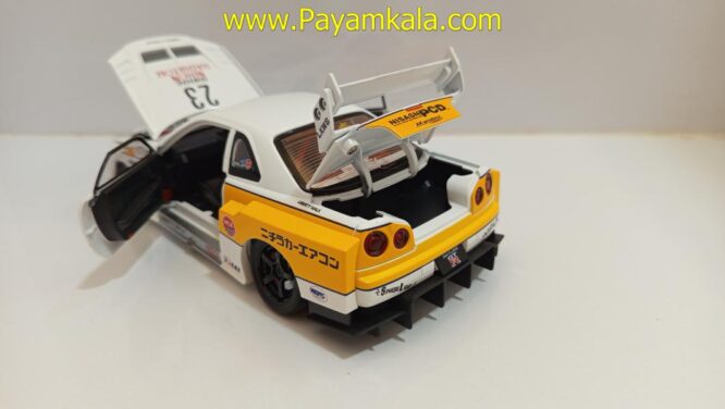 ماشین فلزی نیسان اسکای لاین (NISSAN SKYLINE)(JLF 1:24) سفید