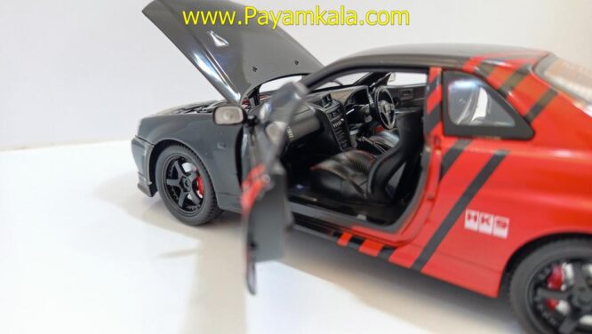 ماشین فلزی نیسان اسکای لاین (NISSAN SKYLINE)(JLF 1:24) مشکی