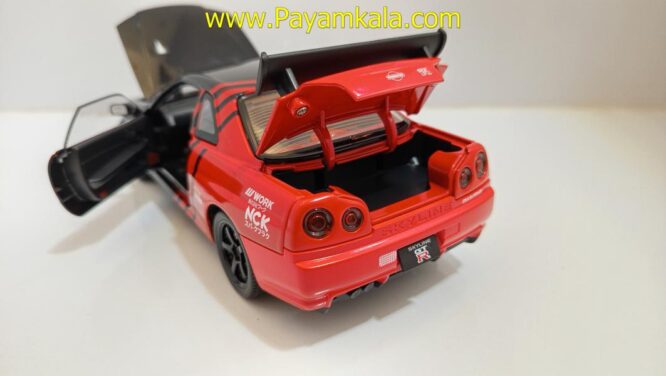 ماشین فلزی نیسان اسکای لاین (NISSAN SKYLINE)(JLF 1:24) مشکی