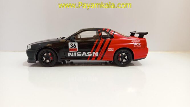 ماشین فلزی نیسان اسکای لاین (NISSAN SKYLINE)(JLF 1:24) مشکی