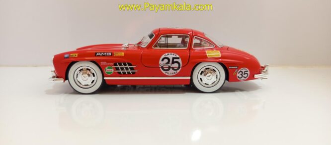 ماشین فلزی مرسدس بنز (BENZ 300SL JFL) (1:24) قرمز رالی