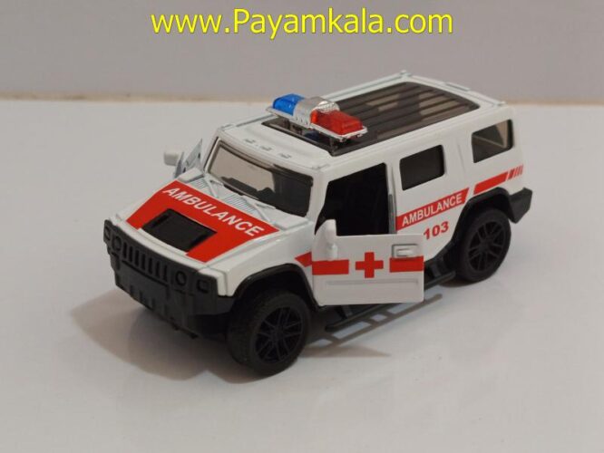 ماشین فلزی هامر آمبولانس کوچک (HUMMER 1:48)(4332C)