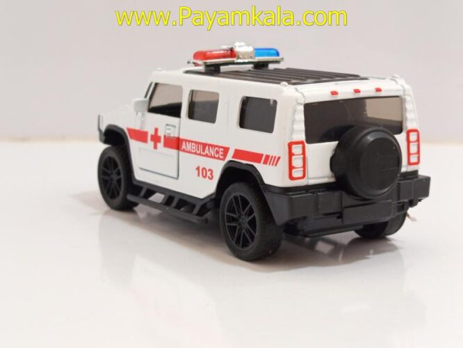 ماشین فلزی هامر آمبولانس کوچک (HUMMER 1:48)(4332C)