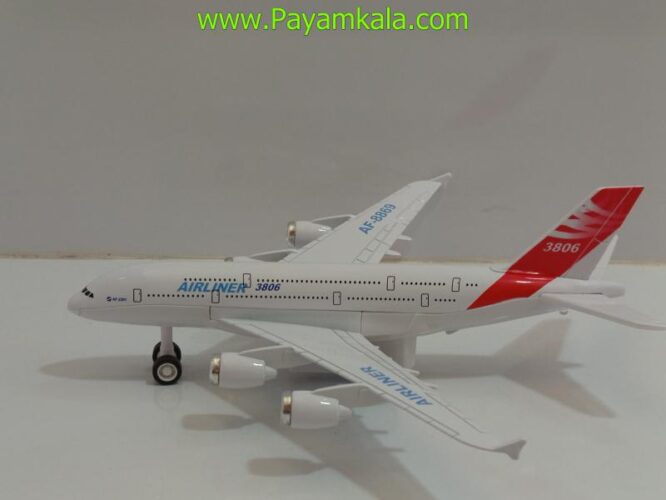 ماکت هواپیما مسافربری ایرلاینر AIRLINER فلزی (1:300) قرمز
