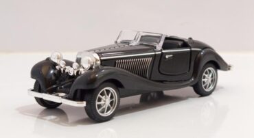 ماشین فلزی مرسدس بنز قدیمی بدون سقف (335A 1:36) مشکی