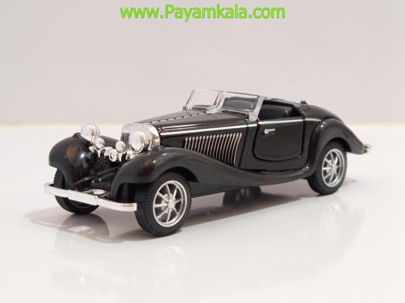 ماشین فلزی مرسدس بنز قدیمی بدون سقف (335A 1:36) مشکی