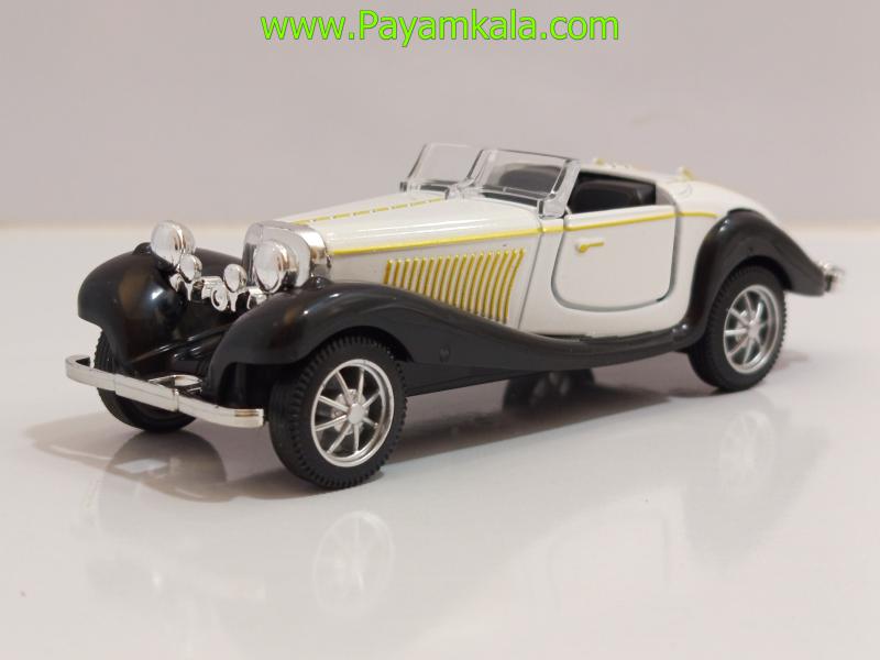 ماشین فلزی مرسدس بنز قدیمی بدون سقف (335A 1:36) سفید