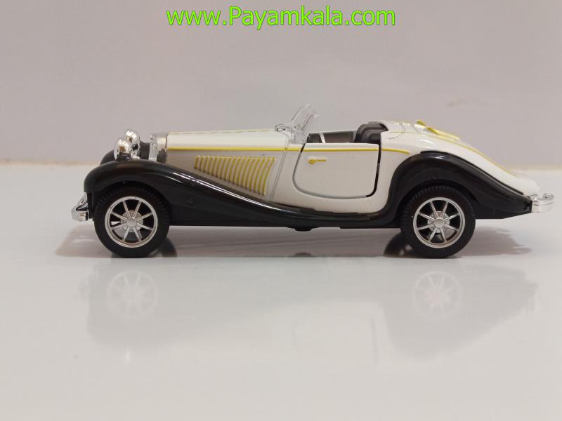 ماشین فلزی مرسدس بنز قدیمی بدون سقف (335A 1:36) سفید