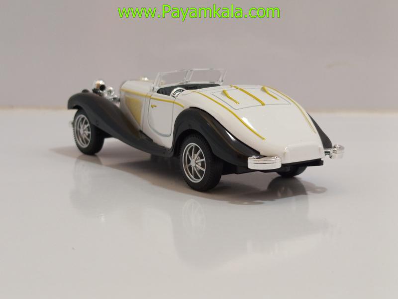 ماشین فلزی مرسدس بنز قدیمی بدون سقف (335A 1:36) سفید