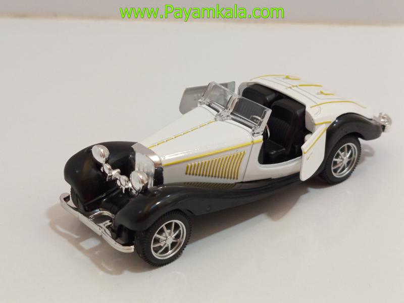 ماشین فلزی مرسدس بنز قدیمی بدون سقف (335A 1:36) سفید