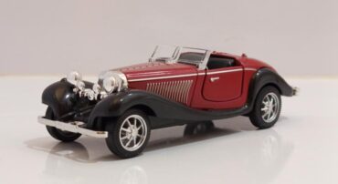 ماشین فلزی مرسدس بنز قدیمی بدون سقف (335A 1:36) قرمز