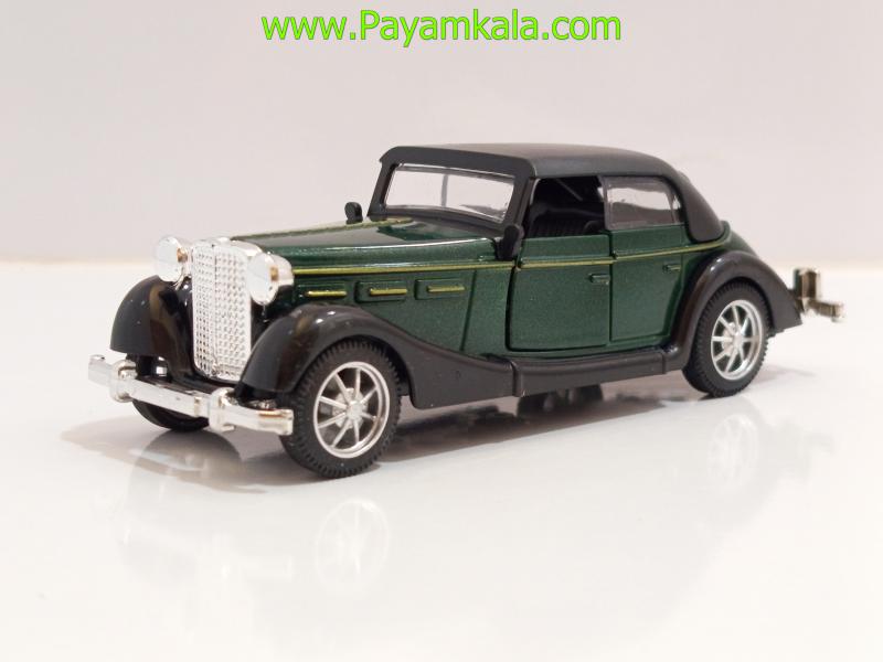 ماشین فلزی مرسدس بنز قدیمی سقفدار (335A 1:36) سبز