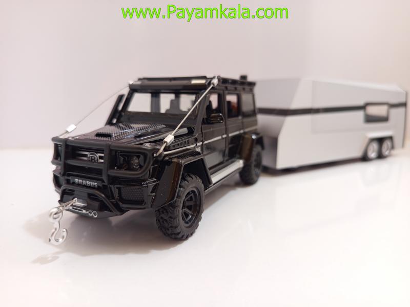 ماکت فلزی بنز برابوس با کاروان (1:32) برند XHO مشکی
