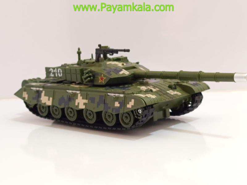 تانک جنگی فلزی اسباب بازی دودزا سبز (مقیاس 1:24 مدل XHO B3505)