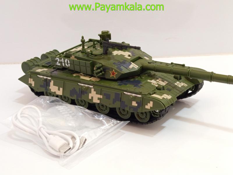 تانک جنگی فلزی اسباب بازی دودزا سبز (مقیاس 1:24 مدل XHO B3505)