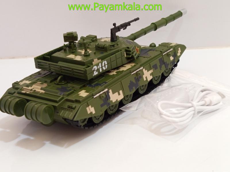 تانک جنگی فلزی اسباب بازی دودزا سبز (مقیاس 1:24 مدل XHO B3505)
