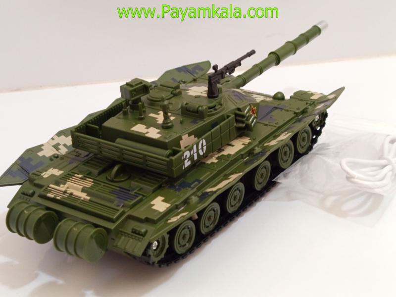 تانک جنگی فلزی اسباب بازی دودزا سبز (مقیاس 1:24 مدل XHO B3505)