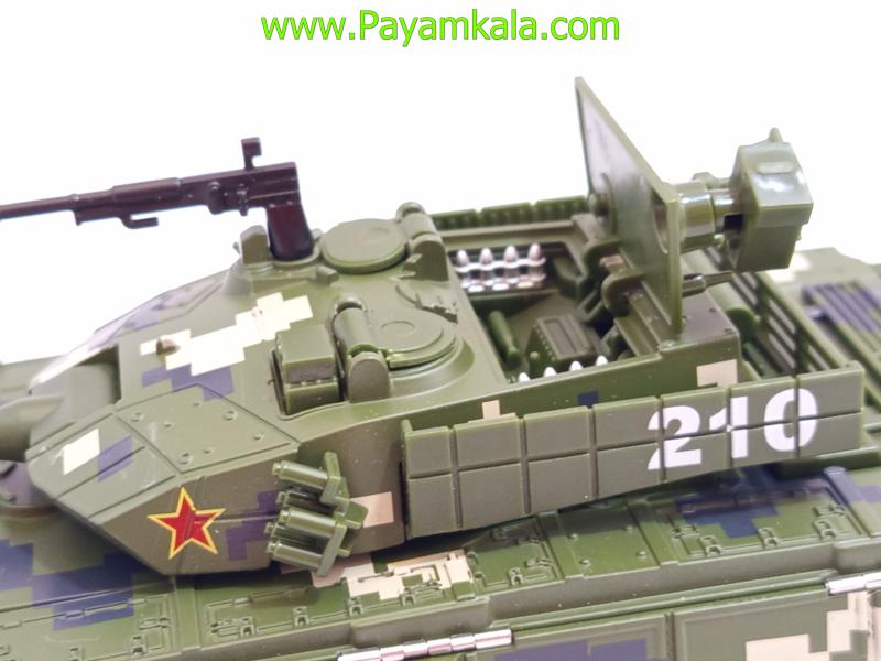 تانک جنگی فلزی اسباب بازی دودزا سبز (مقیاس 1:24 مدل XHO B3505)