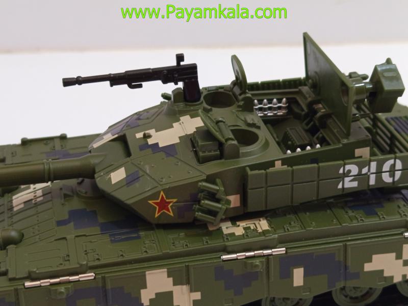 تانک جنگی فلزی اسباب بازی دودزا سبز (مقیاس 1:24 مدل XHO B3505)