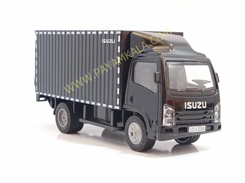 ماکت ماشین فلزی ایسوزو یخچالی مشکی (ISUZU کامیون باری) مقیاس 1:32