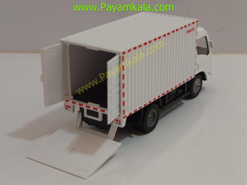 ماکت ماشین فلزی ایسوزو یخچالی سفید (ISUZU کامیون باری) مقیاس 1:32