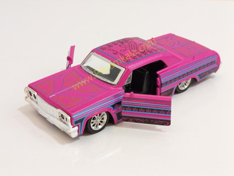 ماشین فلزی شورلت ایمپالا (IMPALA LOWRIDER) صورتی