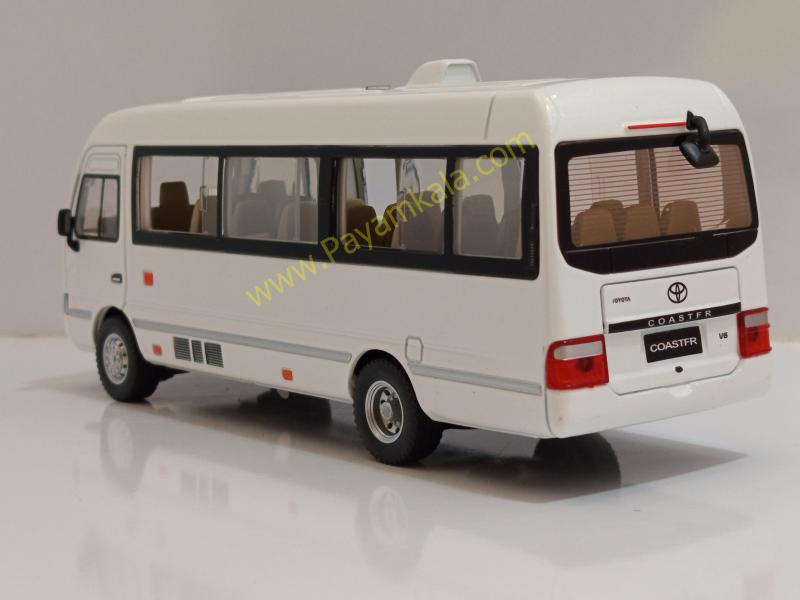 ماکت فلزی مینیبوس تویوتا کستر (Toyota Coaster 1:24) سفید
