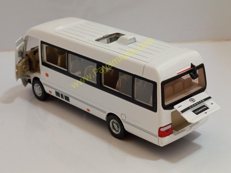 ماکت فلزی مینیبوس تویوتا کستر (Toyota Coaster 1:24) سفید