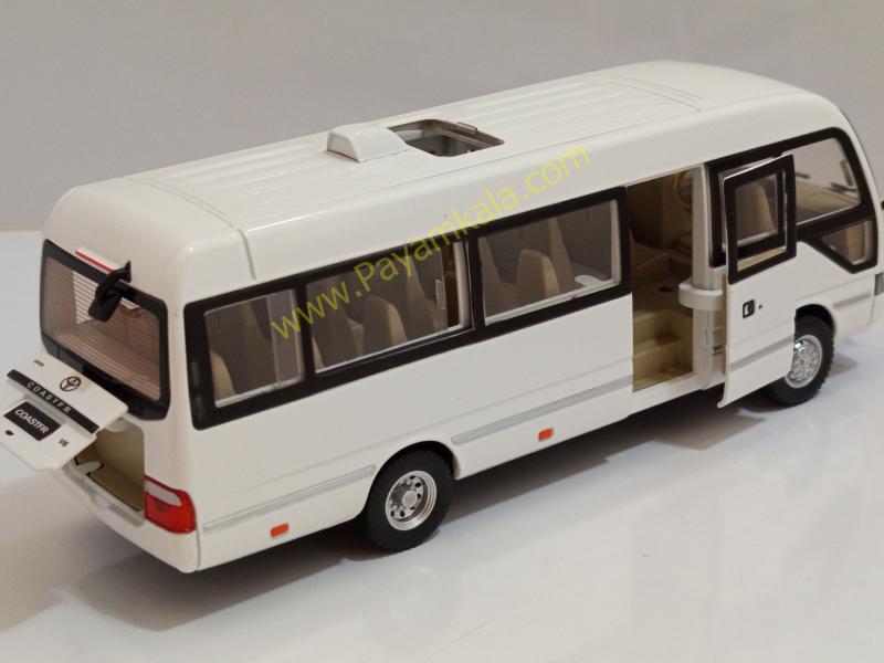 ماکت فلزی مینیبوس تویوتا کستر (Toyota Coaster 1:24) سفید
