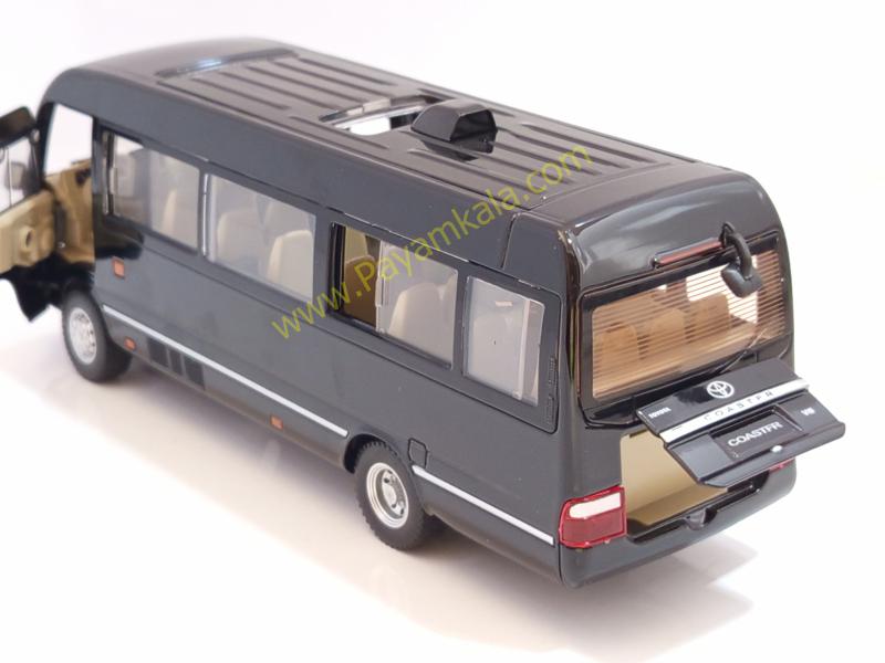 ماکت فلزی مینیبوس تویوتا کستر (Toyota Coaster 1:24) مشکی