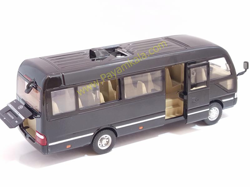 ماکت فلزی مینیبوس تویوتا کستر (Toyota Coaster 1:24) مشکی
