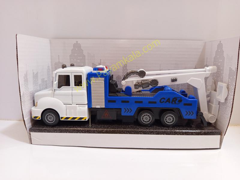 ماکت ماشین پلیس امدادی جرثقیل عقبکش (Police Rescue 1:38) آبی و سفید