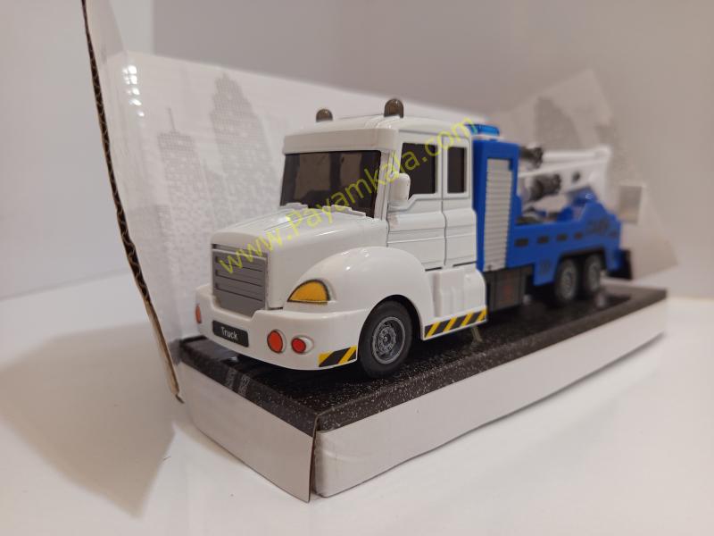 ماکت ماشین پلیس امدادی جرثقیل عقبکش (Police Rescue 1:38) آبی و سفید