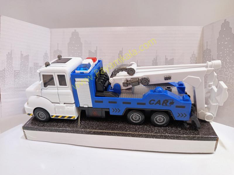 ماکت ماشین پلیس امدادی جرثقیل عقبکش (Police Rescue 1:38) آبی و سفید