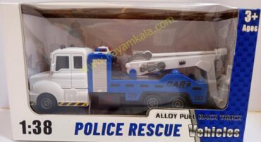 ماکت ماشین پلیس امدادی جرثقیل عقب‌کش (Police Rescue 1:38) آبی و سفید