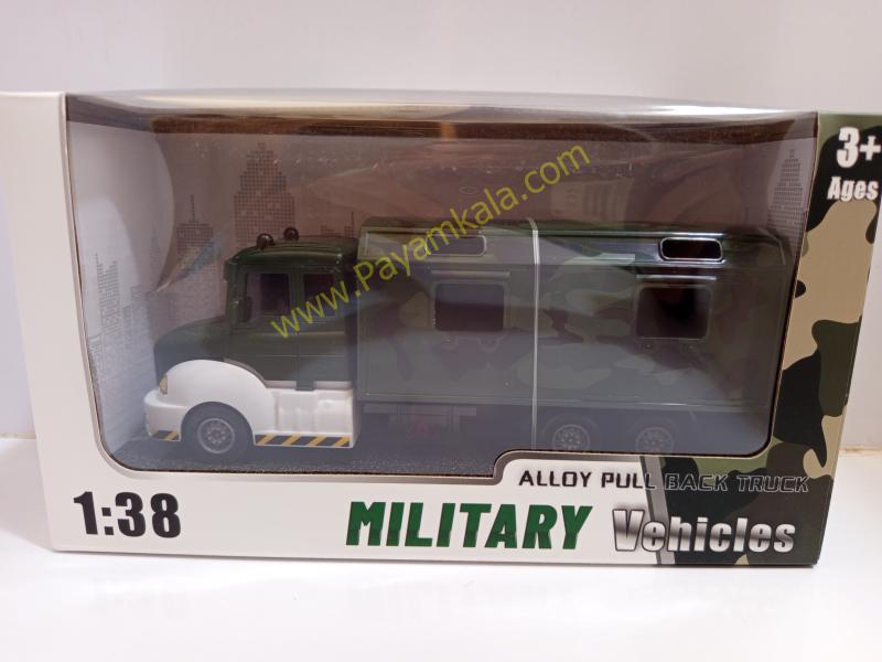 ماکت ماشین نظامی کانتینردار عقبکش (Military Vehicles 1:38) سبز