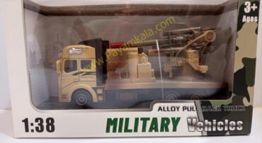 ماکت کامیون نظامی حمل توپ فلزی عقب‌کش (Military Vehicles 1:38) شنی