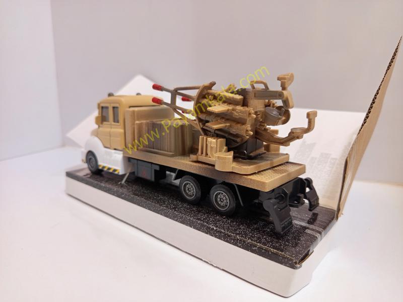 ماکت کامیون نظامی فلزی عقبکش (Military Vehicles 1:38) بژ