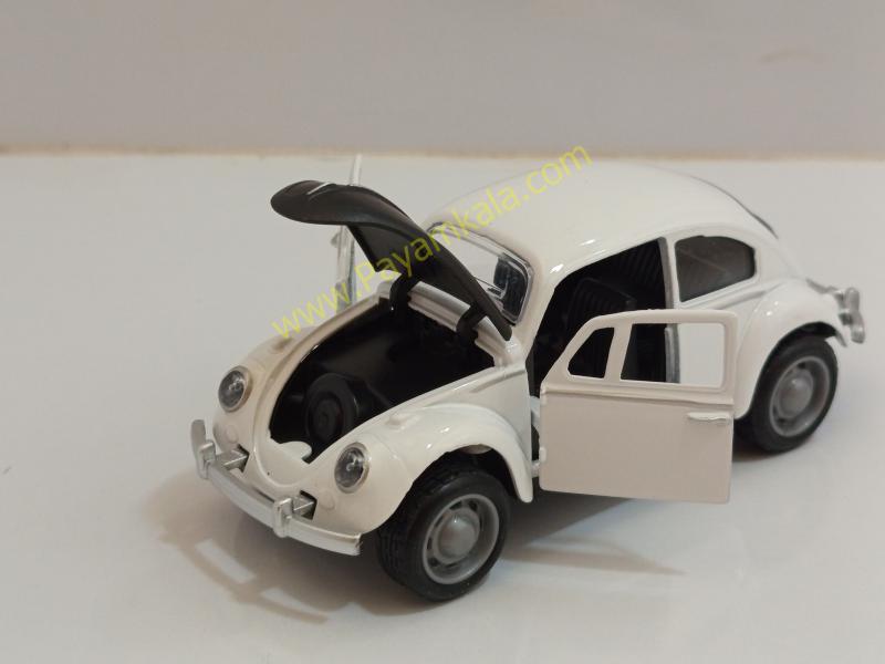 ماکت ماشین فلزی فولکس واگن کلاسیک سفید سه درب بازشو (کد 3466)