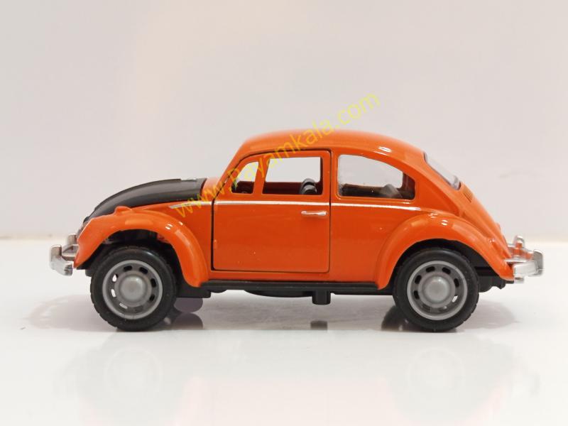 ماکت ماشین فلزی فولکس واگن کلاسیک نارنجی سه درب بازشو (کد 3466)
