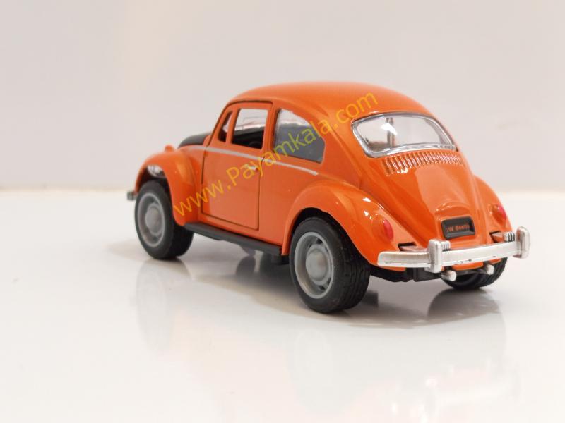 ماکت ماشین فلزی فولکس واگن کلاسیک نارنجی سه درب بازشو (کد 3466)