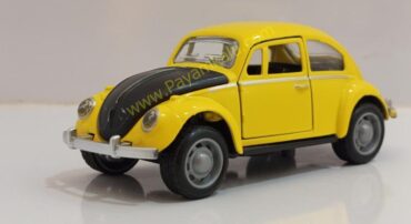 ماکت ماشین فلزی فولکس واگن کلاسیک زرد سه درب بازشو (کد 3466)