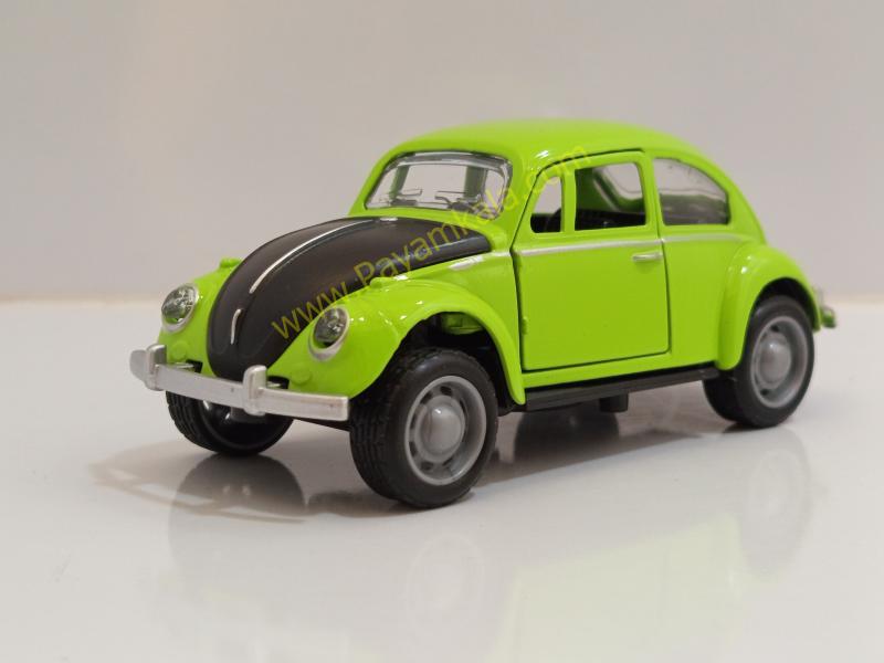 ماکت ماشین فلزی فولکس واگن کلاسیک سبز سه درب بازشو (کد 3466)