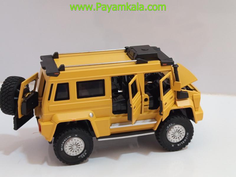 ماکت فلزی مرسدس بنز یونیماگ زرد (Mercedes-Benz Unimog U5000 1:24 XHO)