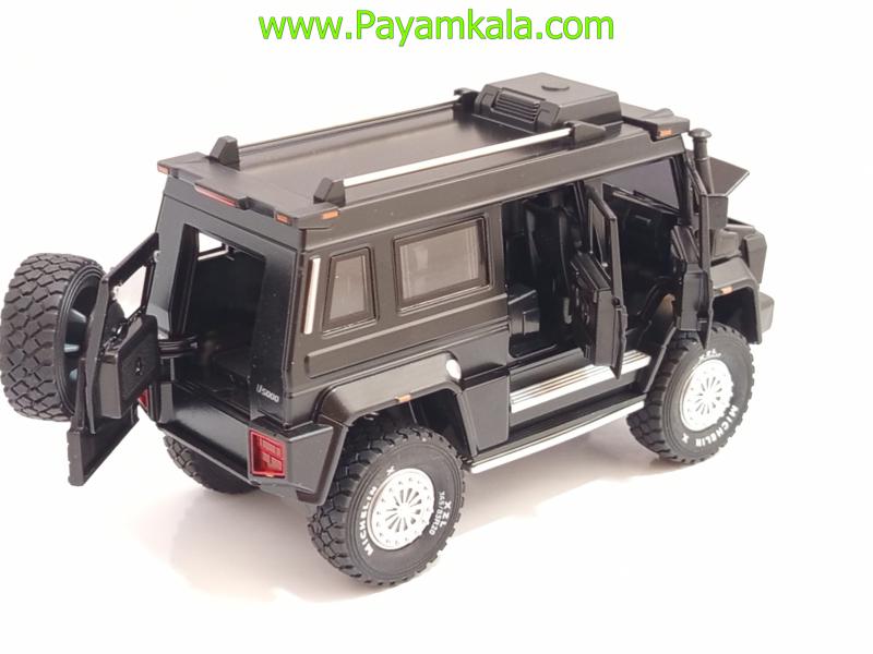 ماکت فلزی مرسدس بنز یونیماگ مشکی (Mercedes-Benz Unimog U5000 1:24 XHO)