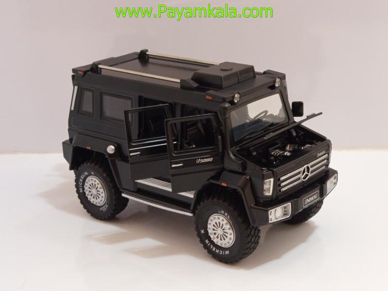 ماکت فلزی مرسدس بنز یونیماگ مشکی (Mercedes-Benz Unimog U5000 1:24 XHO)