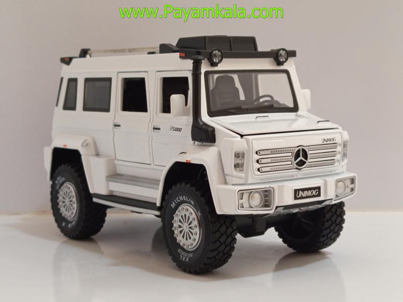 ماکت فلزی مرسدس بنز یونیماگ سفید (Mercedes-Benz Unimog U5000 1:24 XHO)